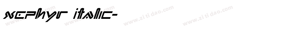 Xephyr Italic字体转换